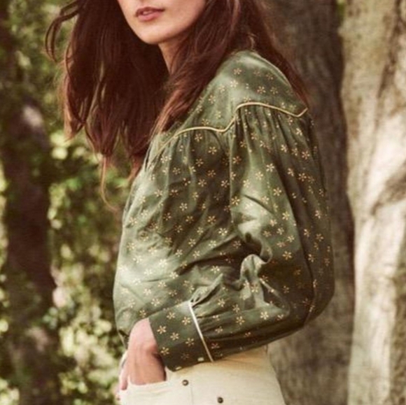 THE GREAT Westerner Cotton Top Army Green w/Gold Stamp Lightweight Size 2 Med - Picture 12 of 13